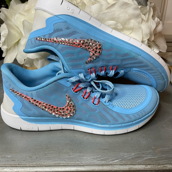 Blingged Nike free run 5.0 shoes - Picture 2 of 6